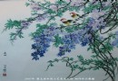 07年国大师初评作品 瓷板画《紫藤小鸟》徐亚凤